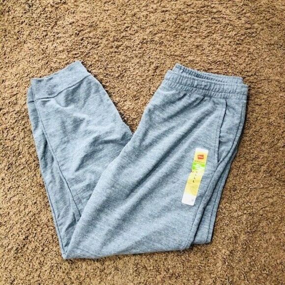 Hanes Men's French Terry Jogger Pants Sweat Lounge Elastic Waist Size Large NWT - Picture 2 of 8